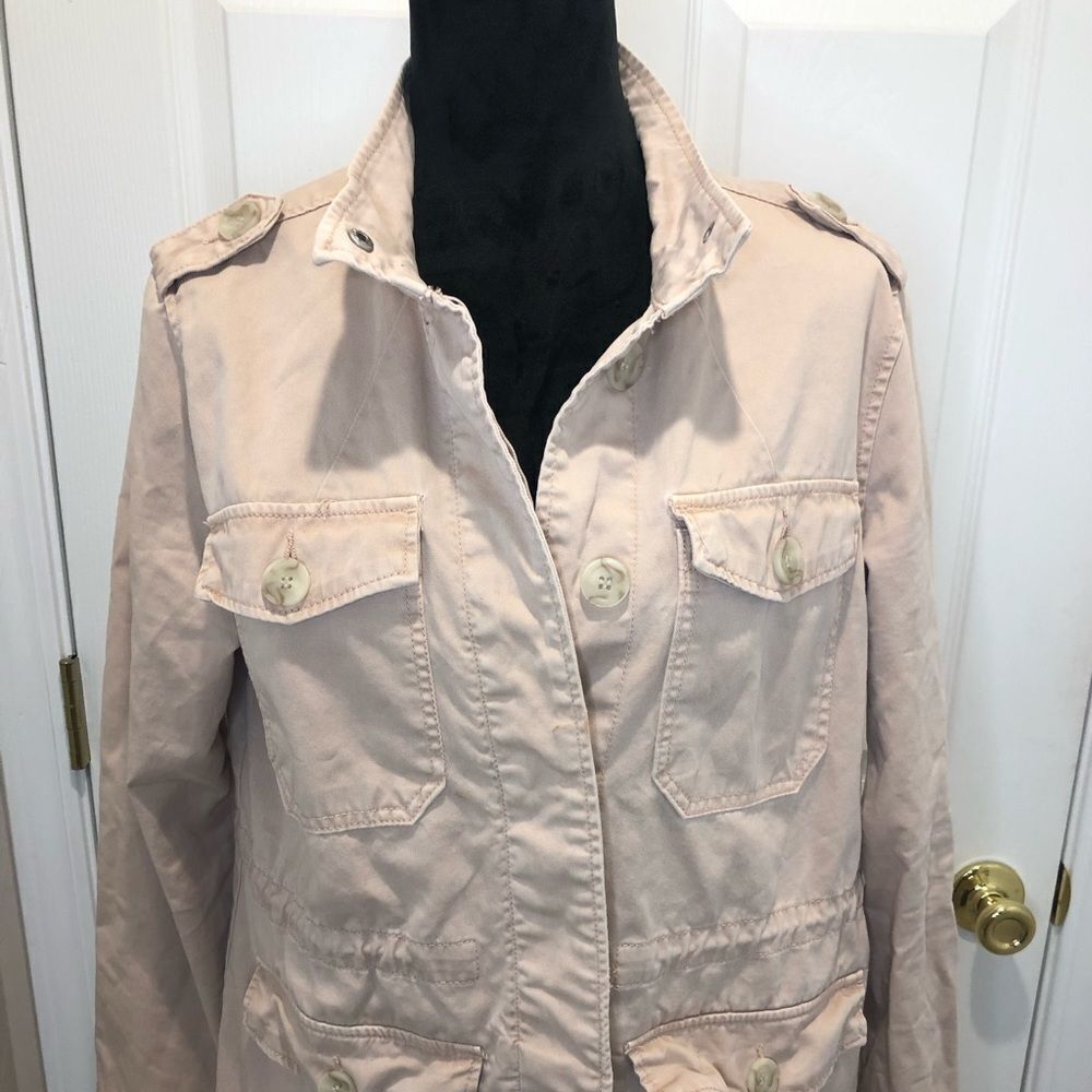 Kenzie Jeans blush pink long sleeve button front jacket size medium - Picture 3 of 12